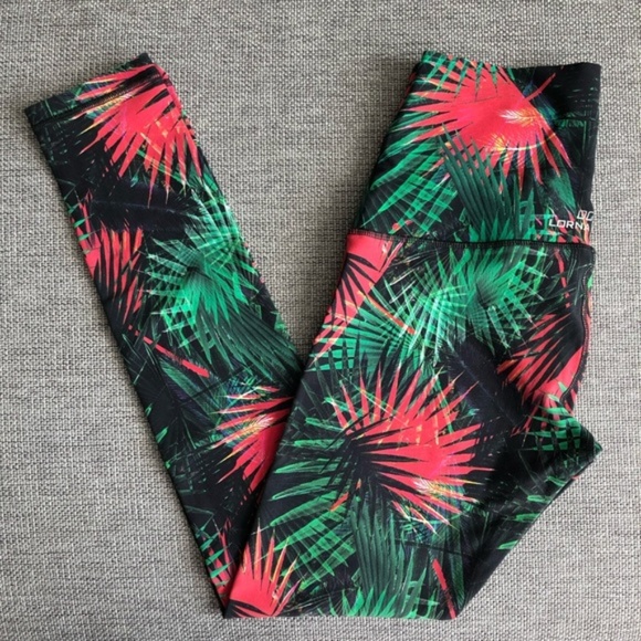 Lorna Jane Pants - Lorna Jane Electric Palm Tights Leggings